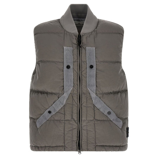 Stone Island Gray Polyamide Sleeveless Jacket