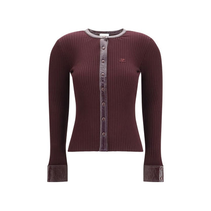 Courrèges Bordeaux Viscose Cardigan