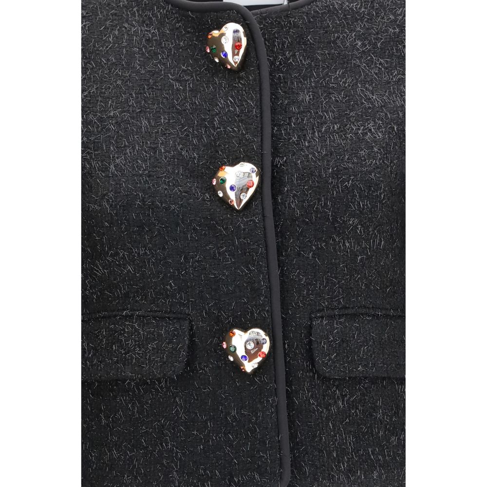 Self-Portrait Black Polyester Jacket