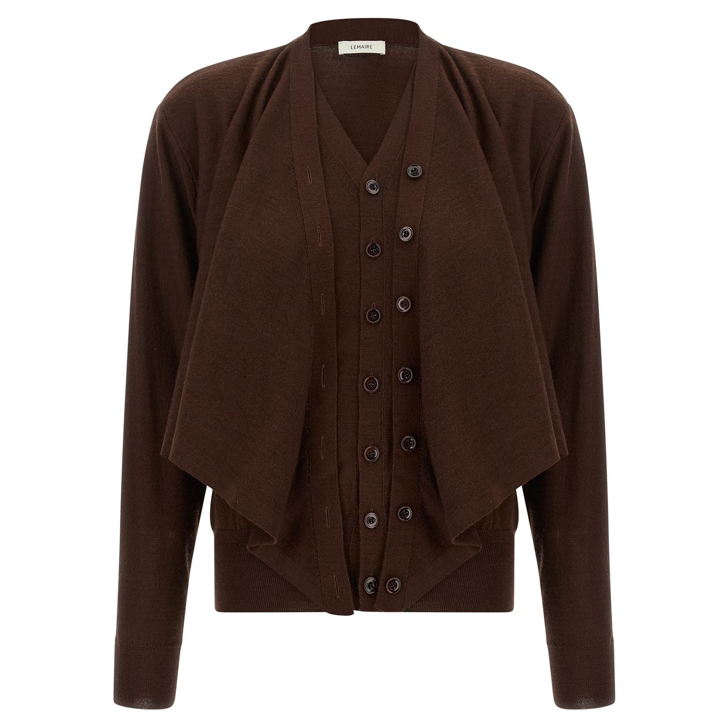 Lemaire Bordeaux Wool Cardigan