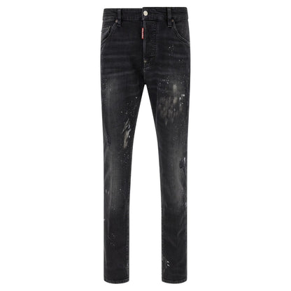 Dsquared² Black Cotton Slim Fit Jeans