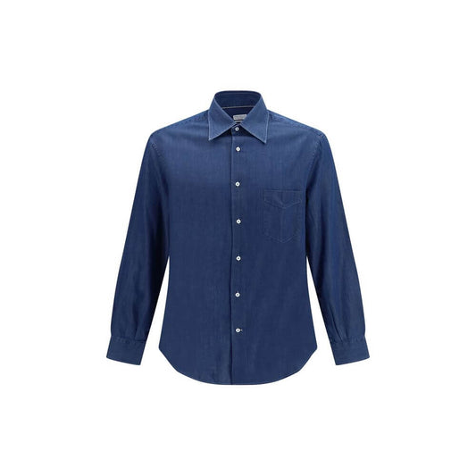 Brunello Cucinelli Blue Denim Shirt