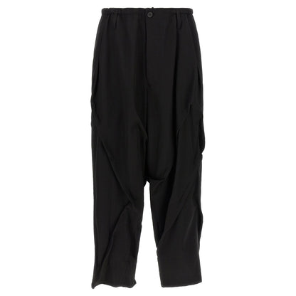 Yohji Yamamoto Black Wool Casual Pants