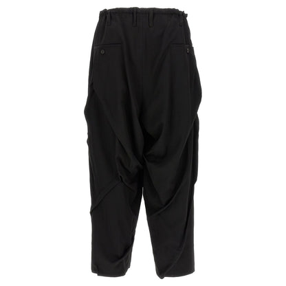 Yohji Yamamoto Black Wool Casual Pants