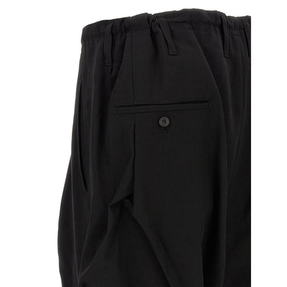 Yohji Yamamoto Black Wool Casual Pants