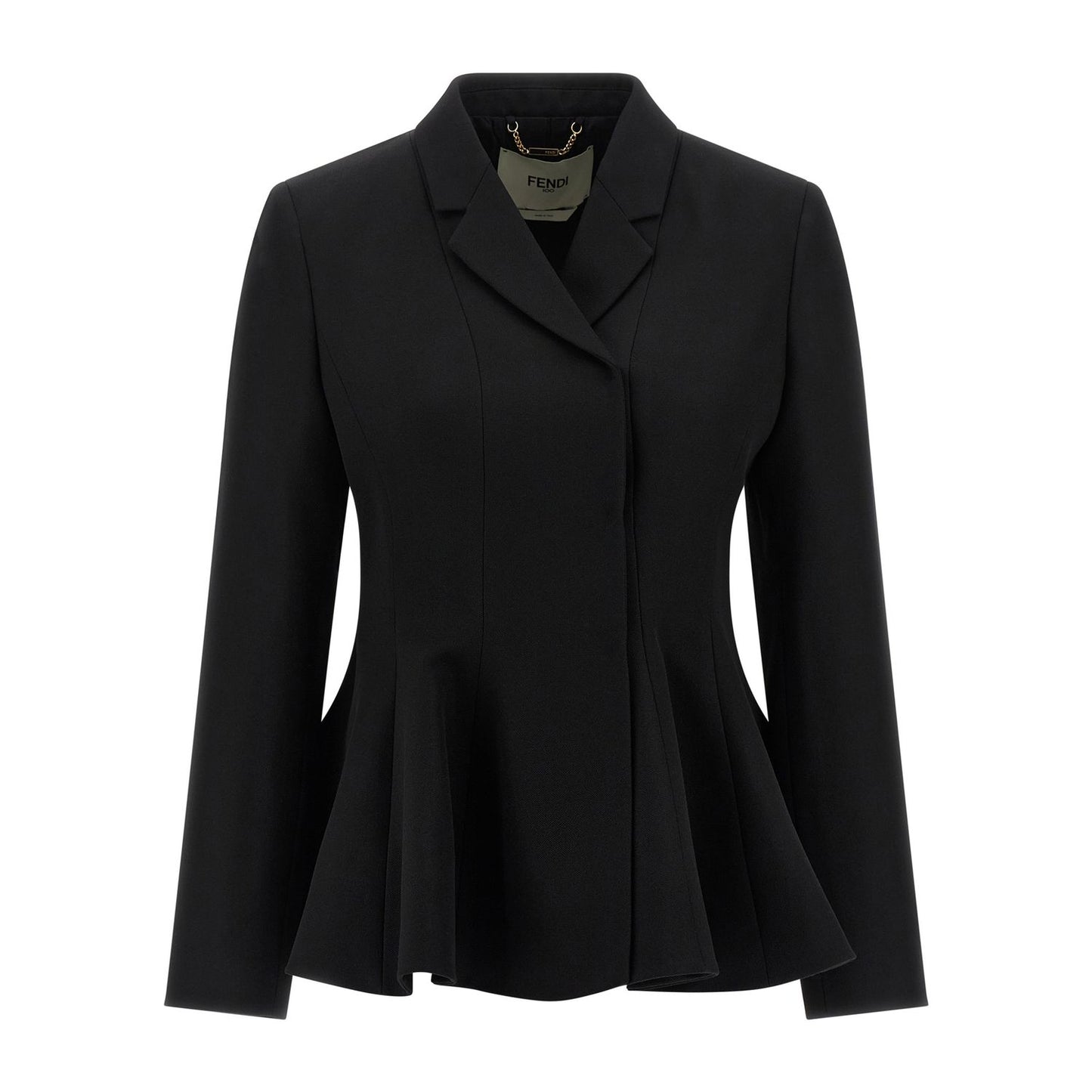 Fendi Black Virgin Wool Blazer
