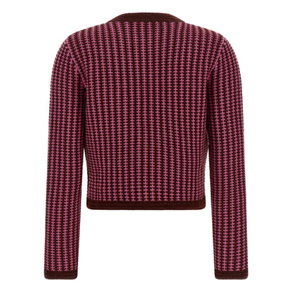 Versace Multicolor Virgin Wool Cardigan