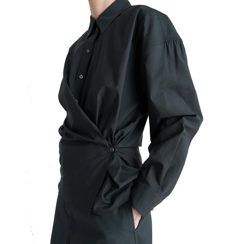 Lemaire Black Polyamide Dress Shirt