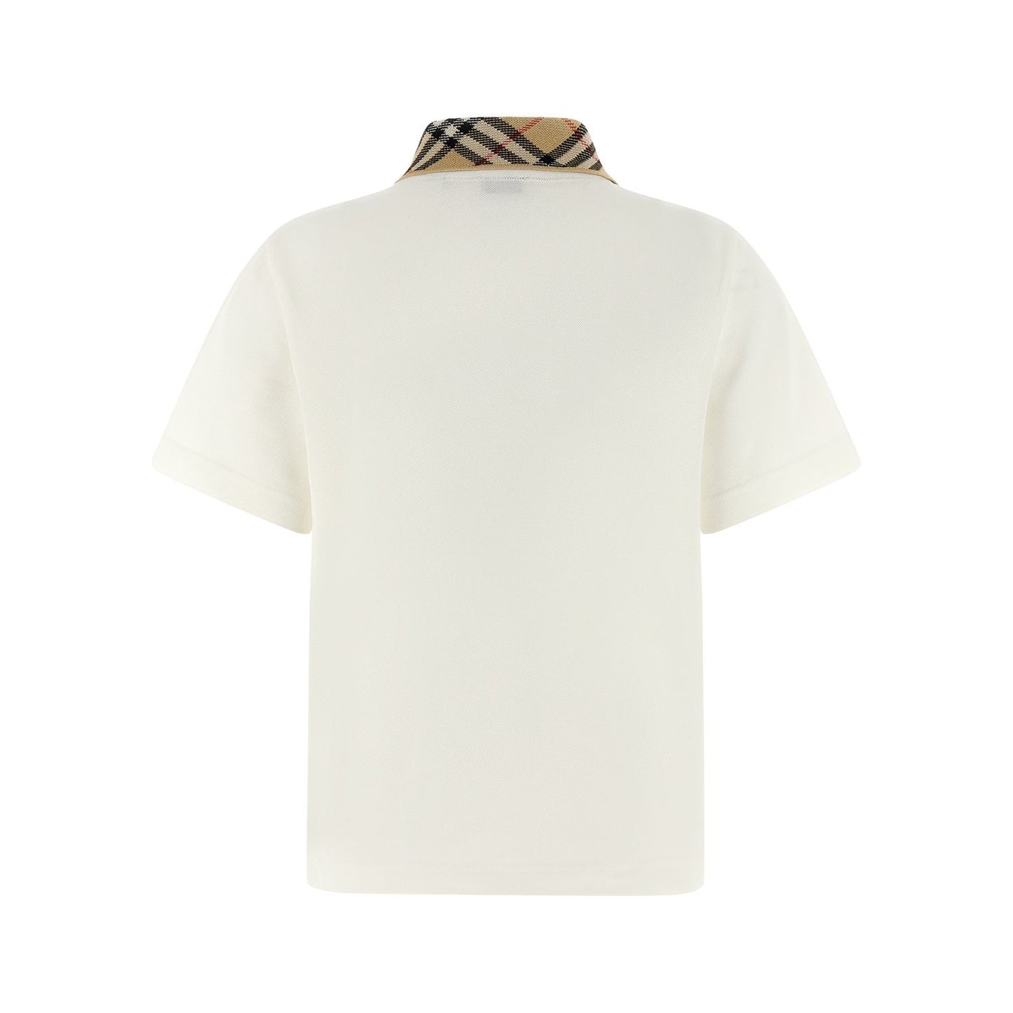 Burberry White Cotton Polo Shirt