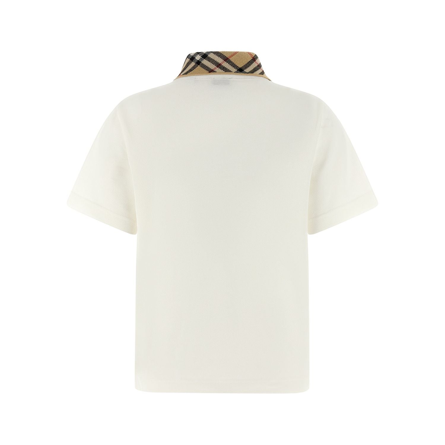 Burberry White Cotton Polo Shirt