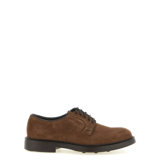 Doucal's Brown Lamb Leather Oxfords And Derbies