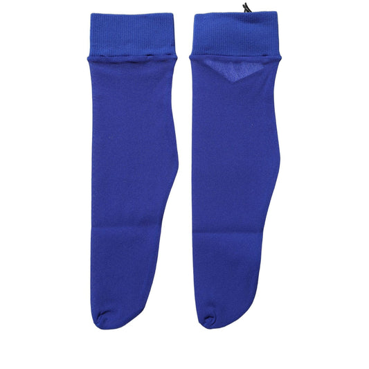 Dolce & Gabbana Royal Blue Mid Calf Sheer Nylon Accessory Socks