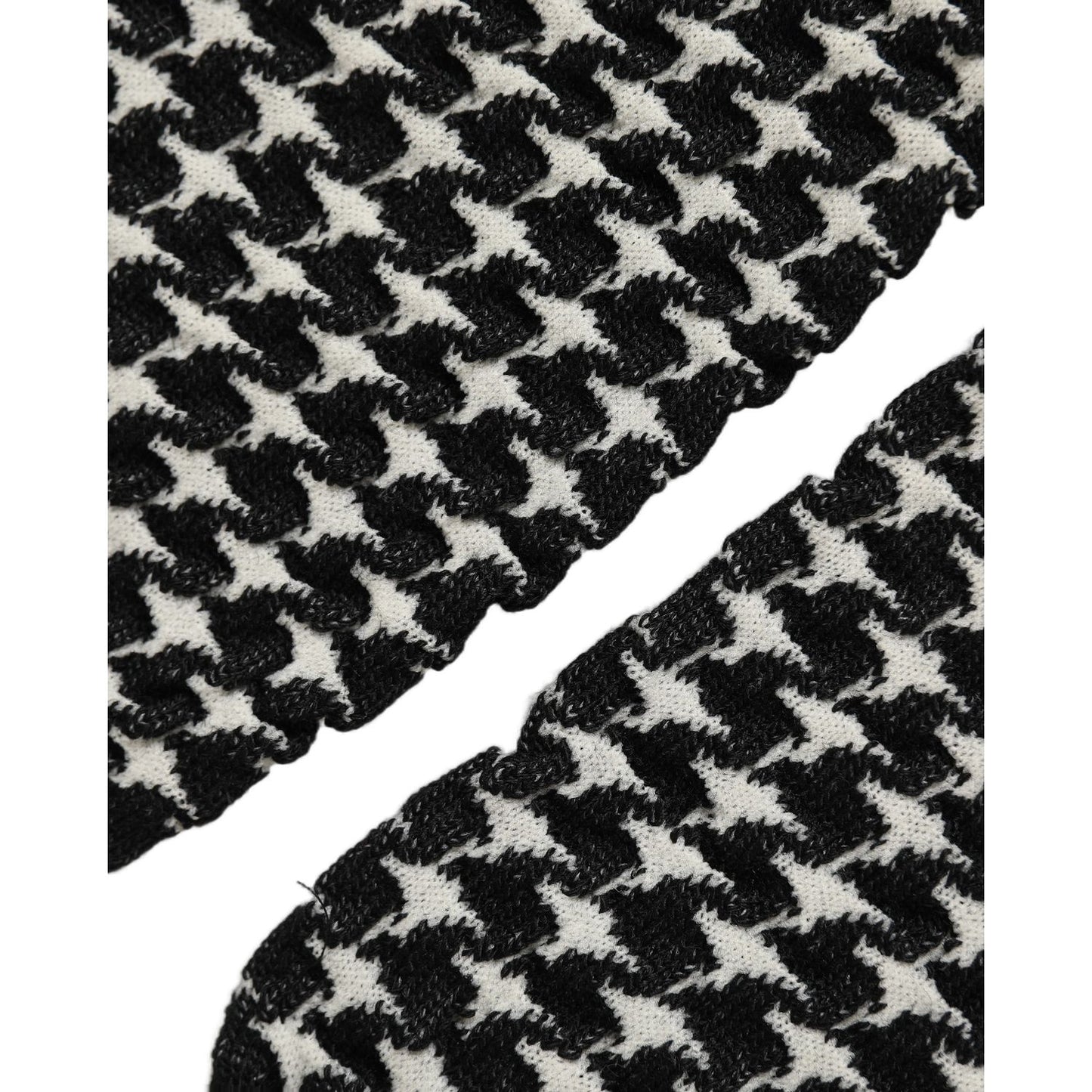 Dolce & Gabbana Black White Houndstooth Ankle Length Socks
