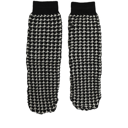 Dolce & Gabbana Black White Houndstooth Ankle Length Socks
