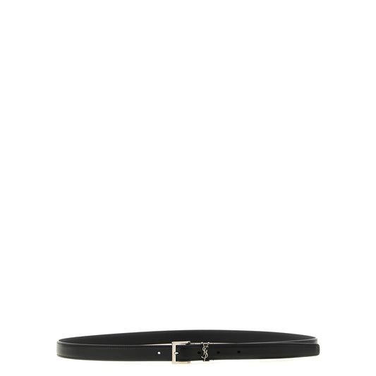 Saint Laurent Black Calfskin Regular Belt