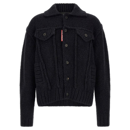 Dsquared² Blue Marabou Cardigan