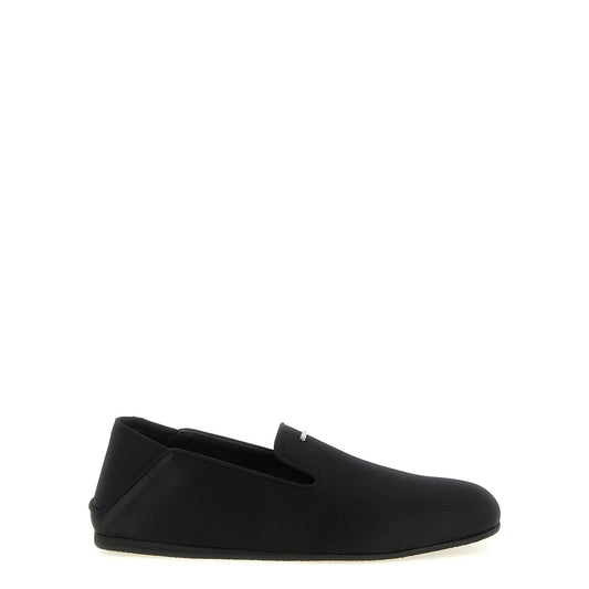 Giuseppe Zanotti Black Viscose Slip-On Loafers