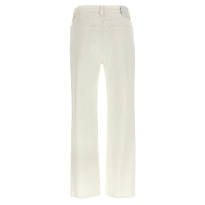 TOTEME White Cotton High-Waisted Jean