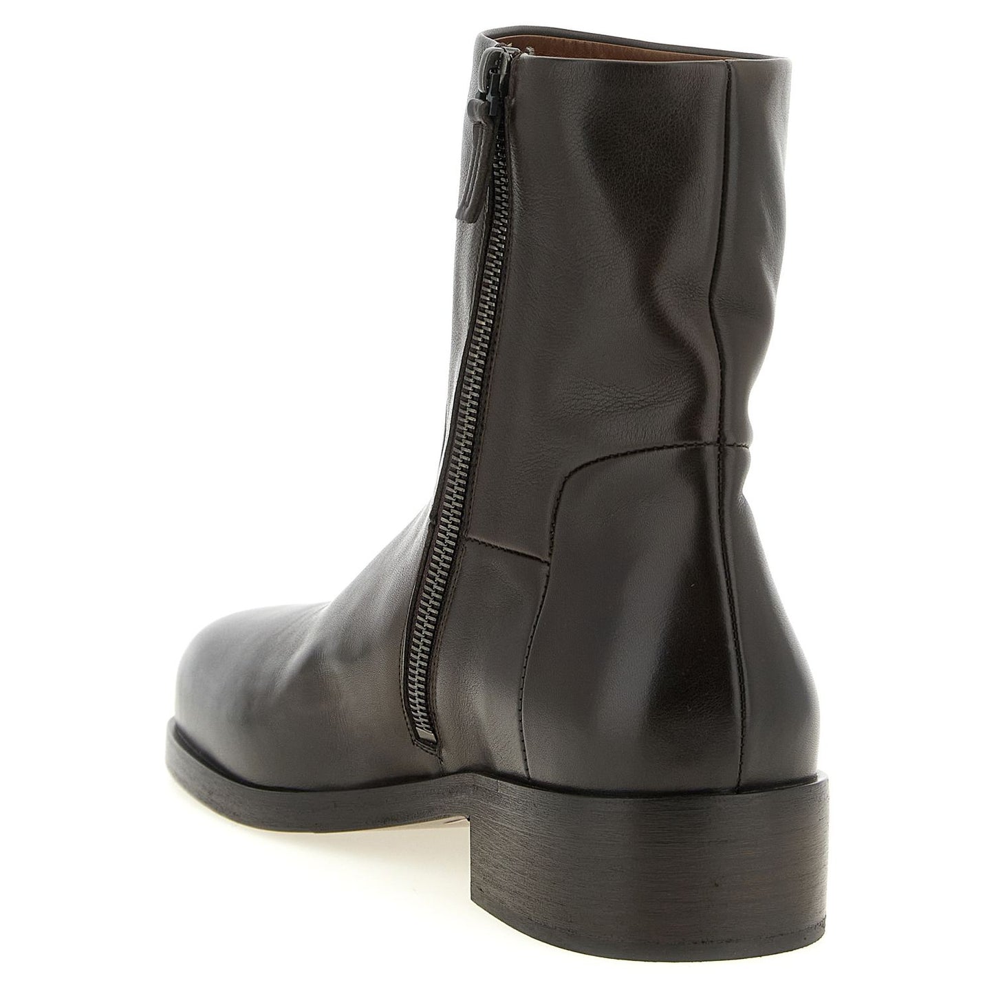Marsell Brown Calfskin Ankle Boots