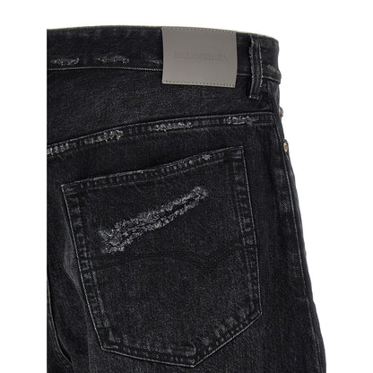Balenciaga Black Cotton Cropped Jeans