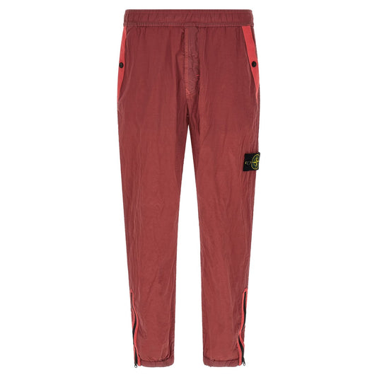 Stone Island Red Polyamide Joggers (Workout Pants)
