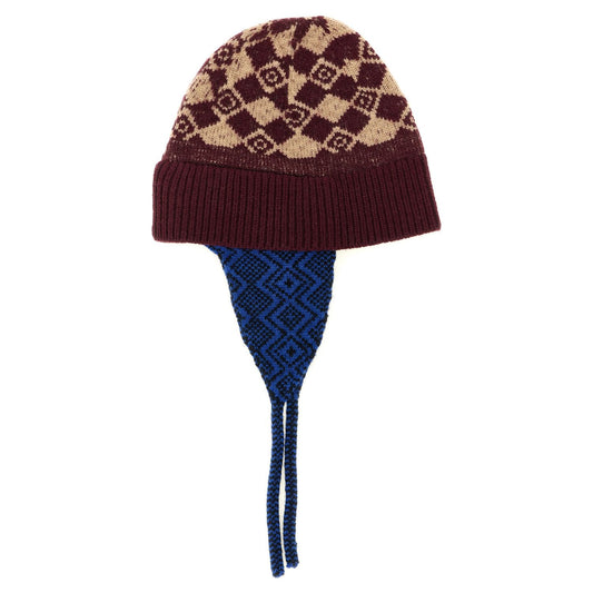Dries Van Noten Bordeaux Wool Ear Muffs