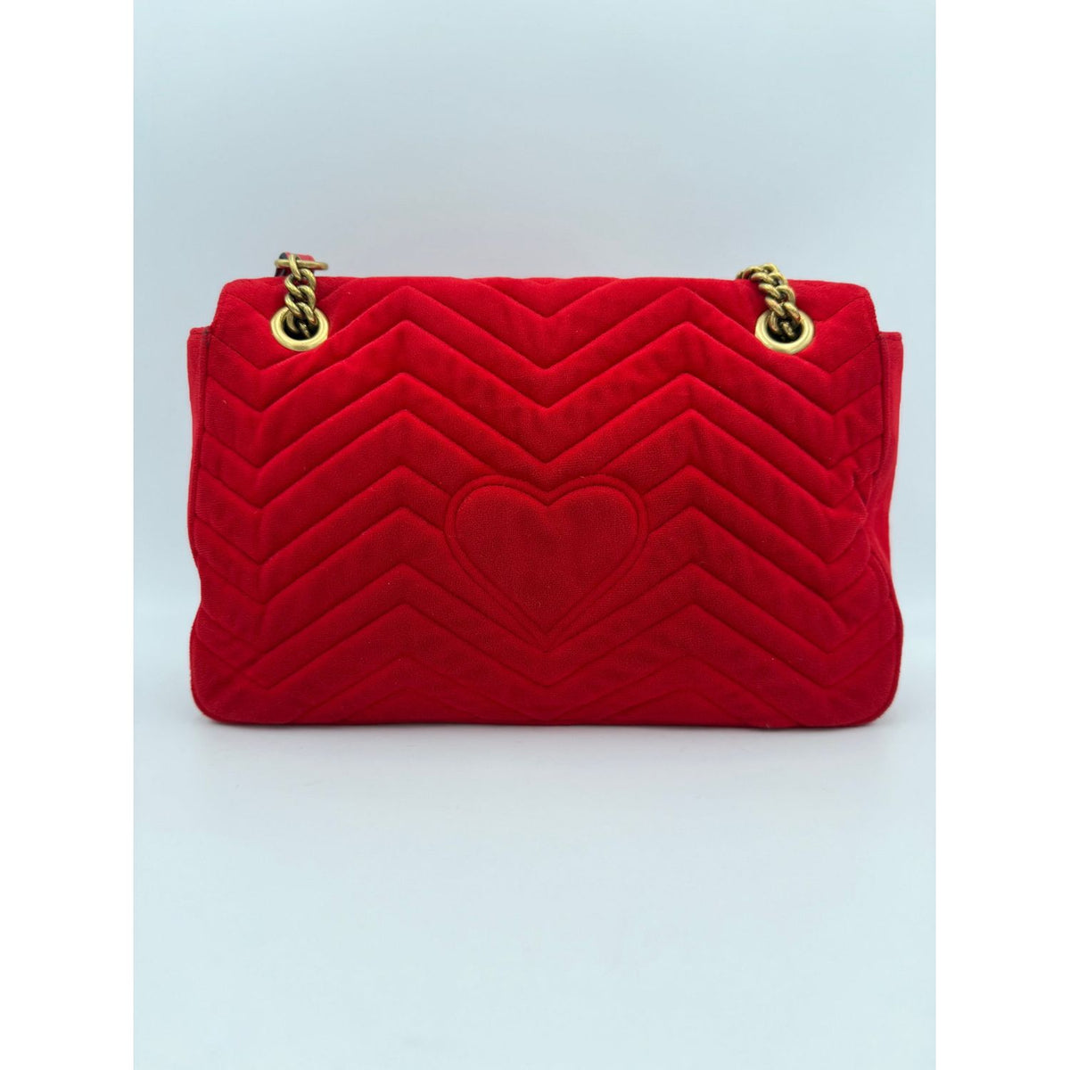 Gucci GUCCI MARMONT Red Velvet Handbag