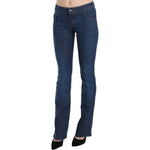 Just Cavalli Blue Low Waist Boot Cut Denim Pants Jeans PAN70363-46
