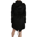 John Richmond Floral Sequined Beaded Hooded Jacket Coat Coats & Jackets