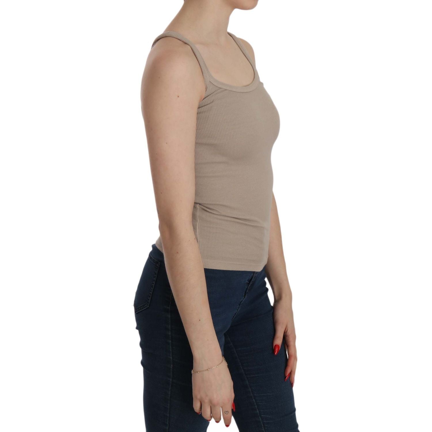 优雅细肩带棉质衬衫