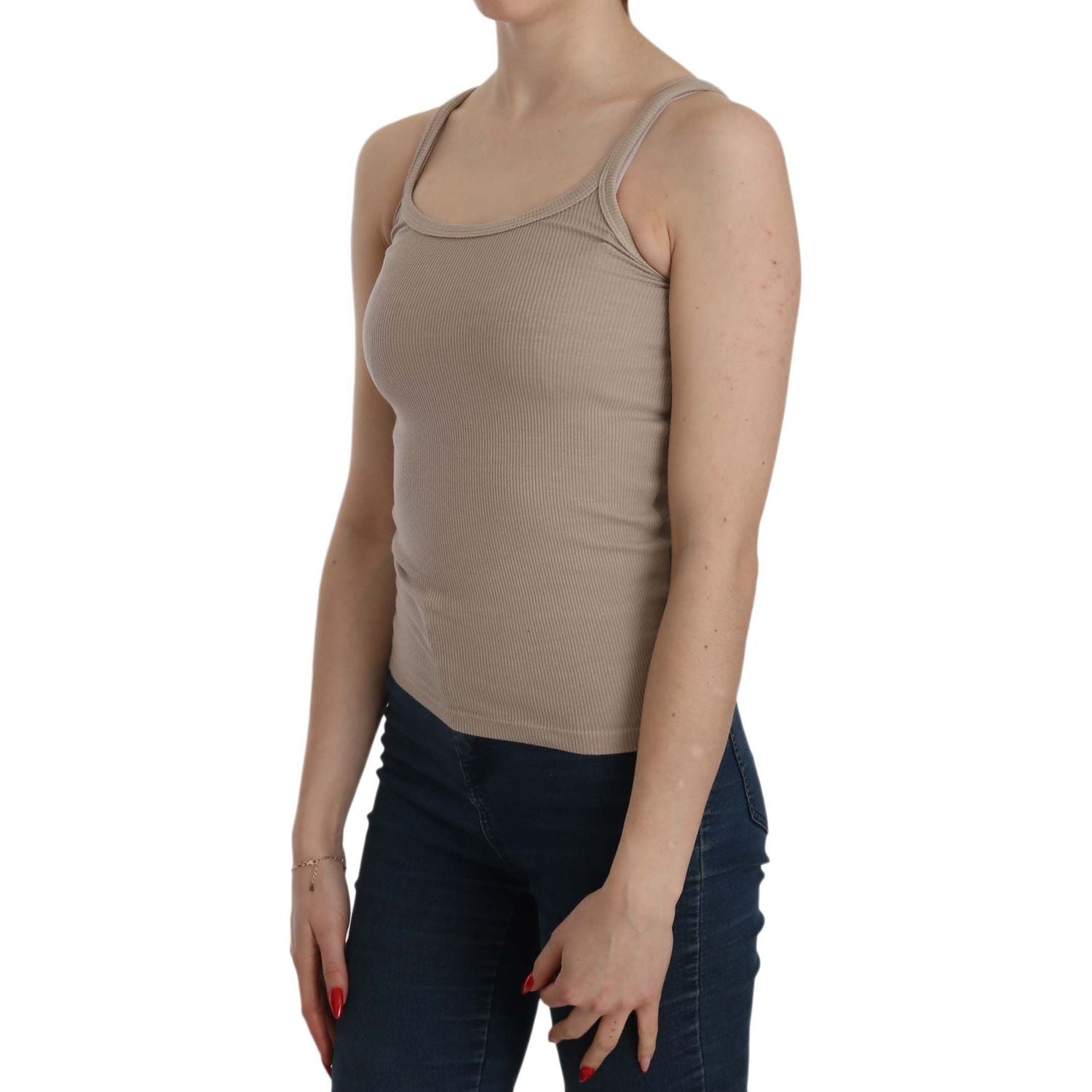 优雅细肩带棉质衬衫