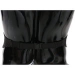 Dolce & Gabbana Black Dotted Waist Belt Silk Cummerbund