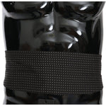 Dolce & Gabbana Black Dotted Waist Belt Silk Cummerbund