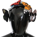 Dolce & Gabbana Tiara Floral Butterfly Sequin Diadem Headband Diadem