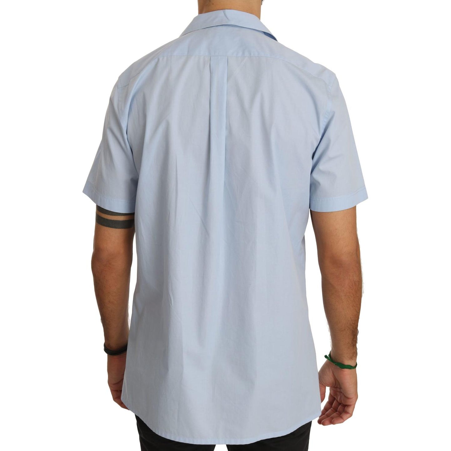 Dolce & Gabbana Elegant Blue Cotton Casual Shirt Dolce & Gabbana