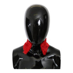 Dolce & Gabbana Red Fur Neck Collar Wrap Lambskin Scarf