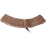 Dolce & Gabbana Beige Fur Neck Collar Lambskin Scarf Fur Scarves