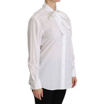 Dolce & Gabbana White Turtle Neck Long Sleeve Polo Shirt