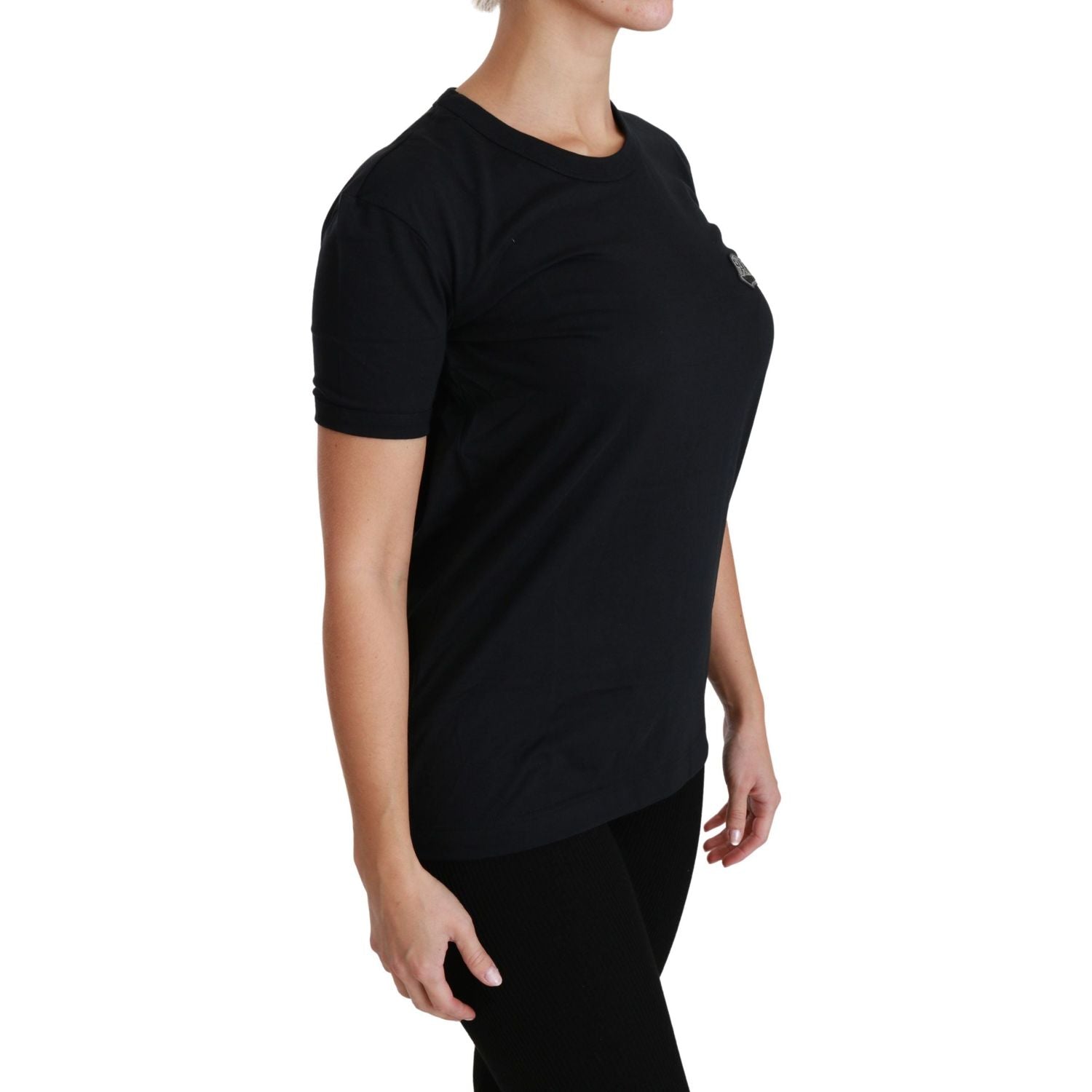 优雅圆领蓝色 Amore T 恤