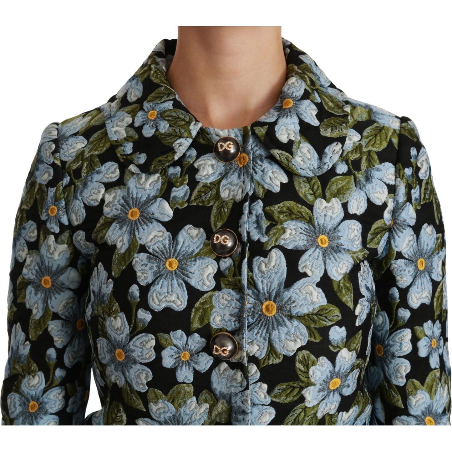 Dolce & Gabbana Multicolor Floral Blazer Coat Polyester Jacket