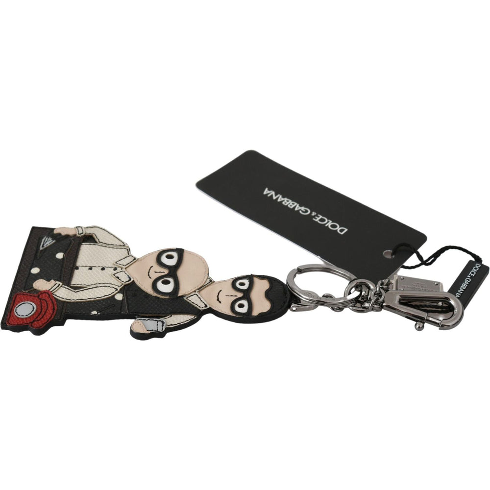 Dolce & Gabbana Leather Dominico Stefano #DGFAMILY Logo Badge Keychain Keychain