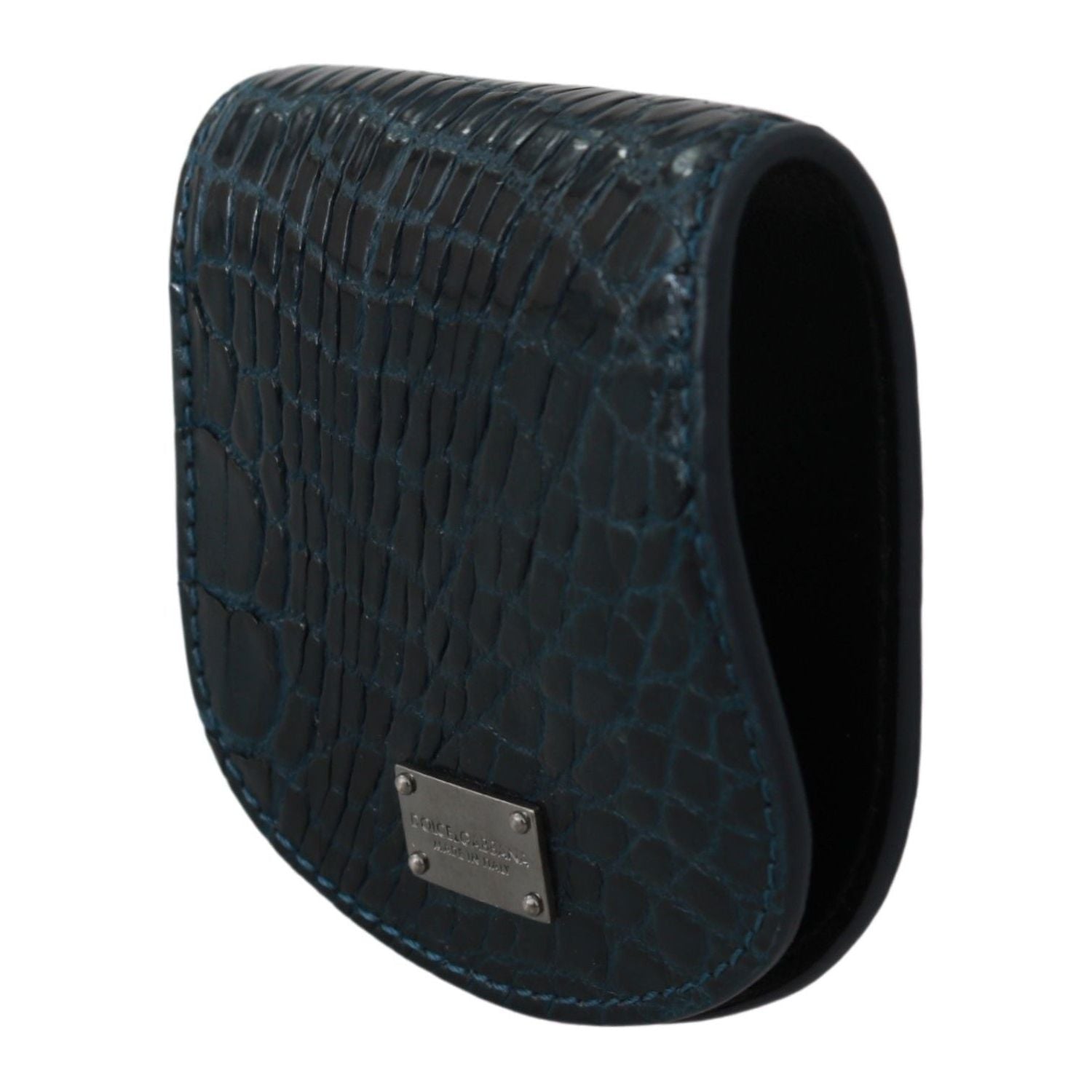 Dolce & Gabbana Blue Exotic Skins Condom Case Holder Pocket
