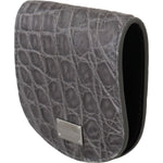 Dolce & Gabbana Gray Exotic Skin Condom Case Holder Pocket Wallet Condom Case