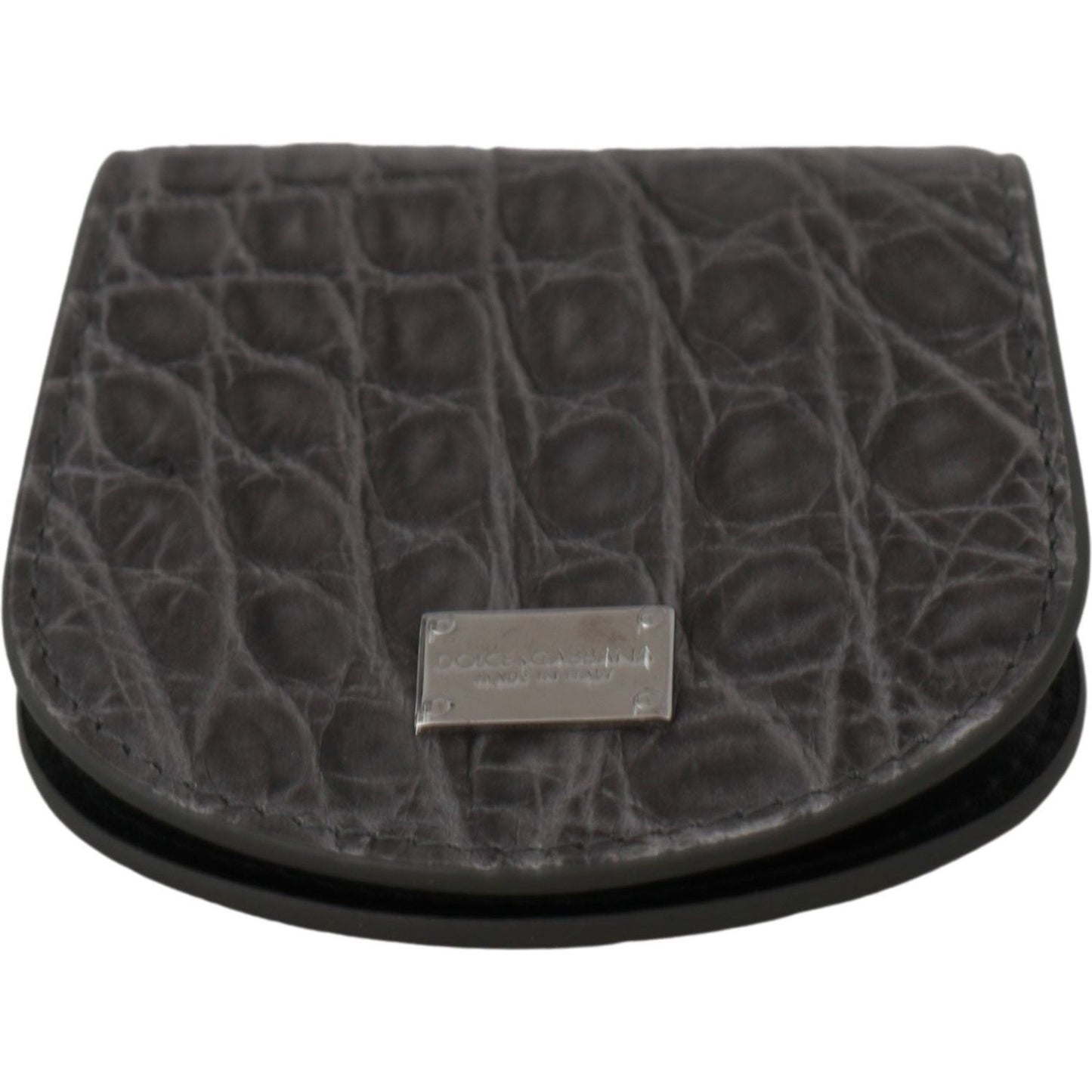 Dolce & Gabbana Gray Exotic Skin Condom Case Holder Pocket Wallet Condom Case