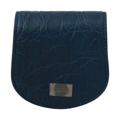 Dolce & Gabbana Blue Leather Holder Pocket Condom Case Condom Case