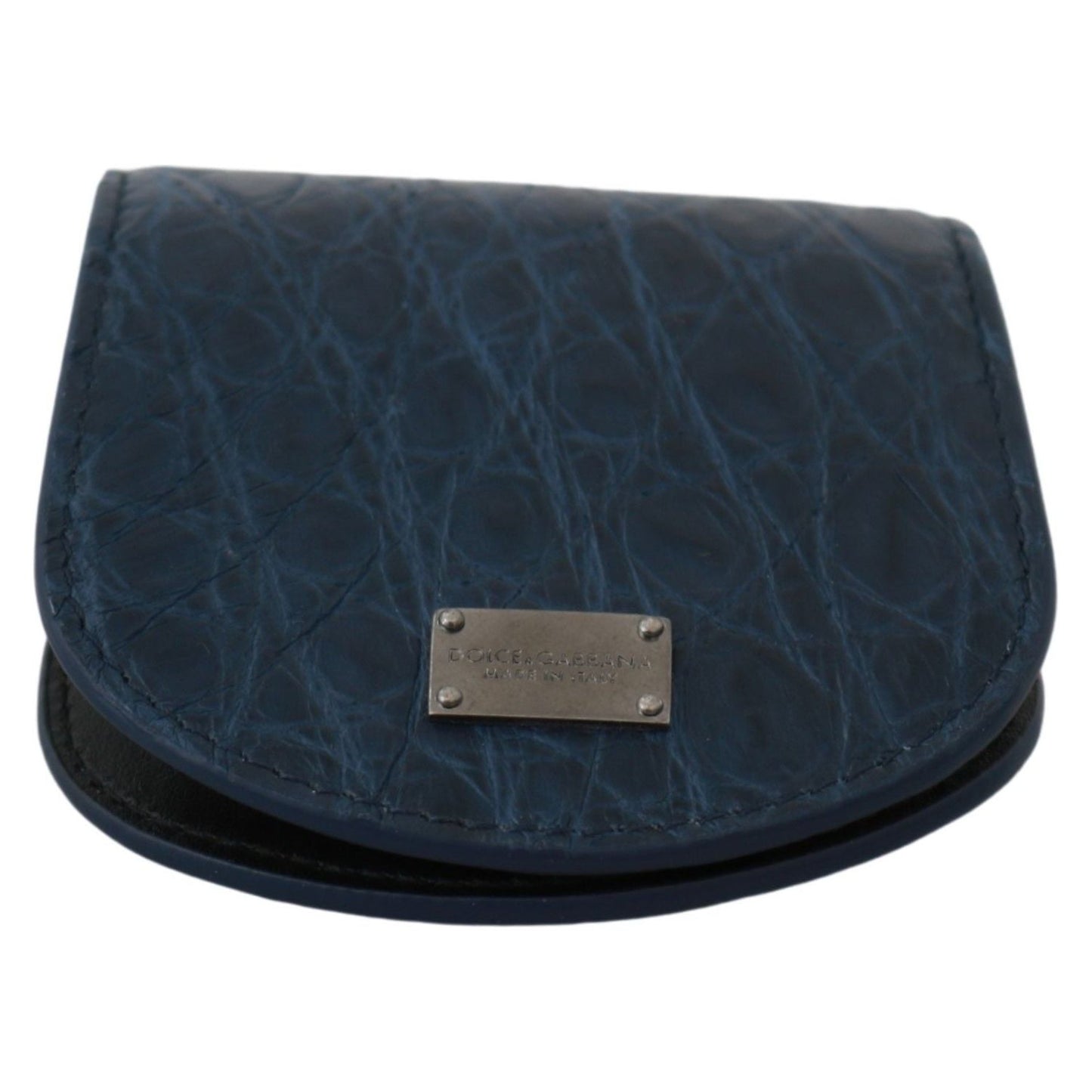 Dolce & Gabbana Blue Holder Pocket Wallet Blue Exotic Skin Condom Case Condom Case