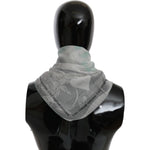 Costume National Gray Silk Shawl Foulard Wrap Scarf Silk Wrap Shawls
