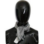 Costume National Gray Silk Shawl Foulard Wrap Scarf Silk Wrap Shawls