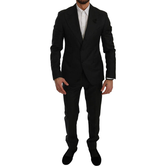 Dolce & Gabbana Elegant Black Crystal-Embellished Two-Piece Suit Suit Dolce & Gabbana