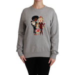Dolce & Gabbana Gray #dgfamily Cotton Pullover Sweater